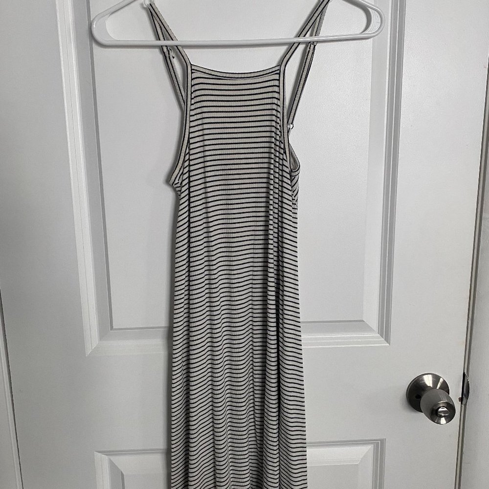 Black and White striped dress